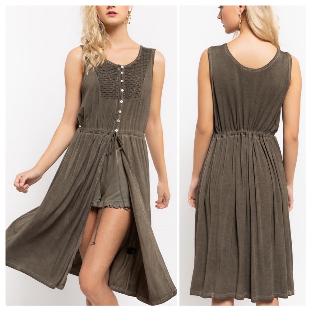 POL Taylor Burnout Boho Long Vest - Picture 7 of 10